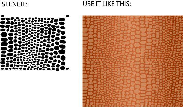 Snake skin stencil