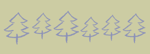 Holiday tree border stencil