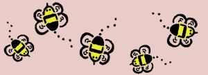 Bee border stencil B