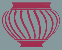 Roman vase stencil B