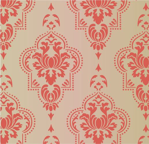 Large Moroccan flower damask stencil