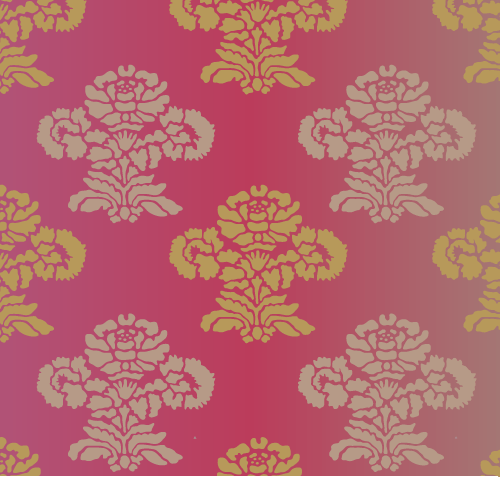 Hand Drawn Flower damask stencil