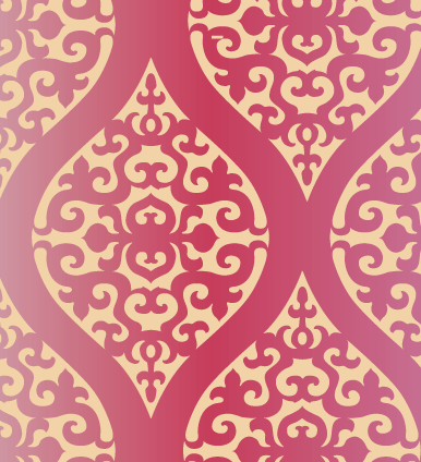 Large Moroccan damask stencil