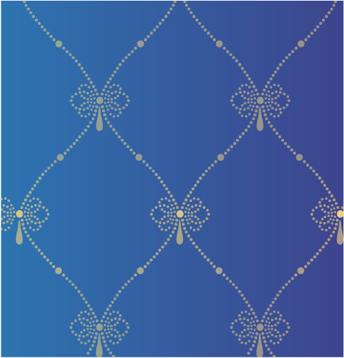 Pearl bow damask stencil