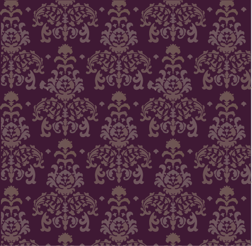 Decorative wall damask stencil