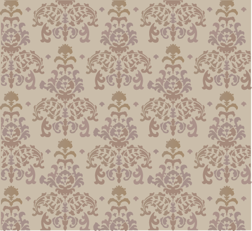 Decorative wall damask stencil
