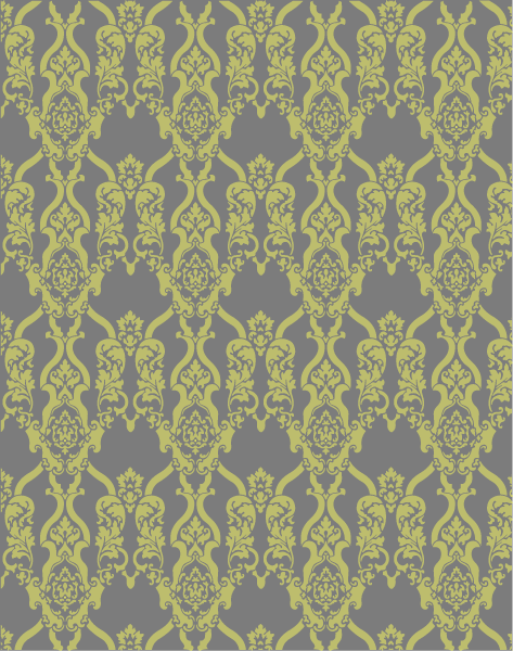 Decorative Victorian damask stencil