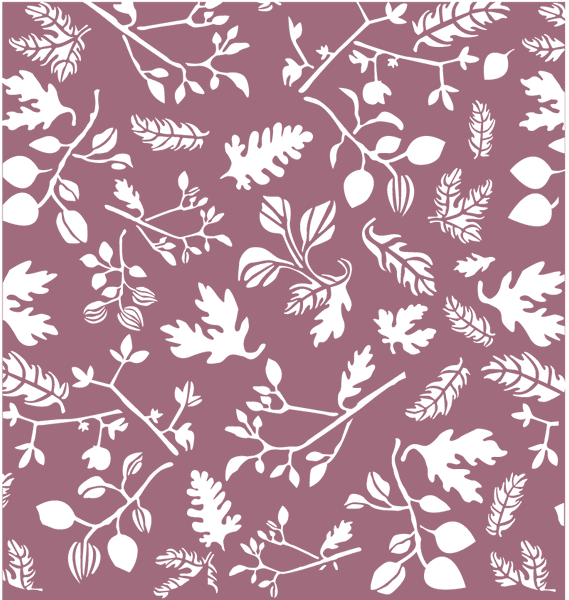 Leaf damask stencil by Anneka