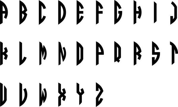 Garland Stencil with Monogram (1 letter)