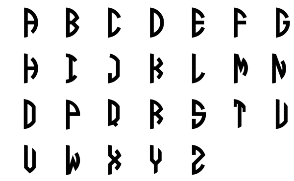 Circle Monogram Stencil (2 letters)