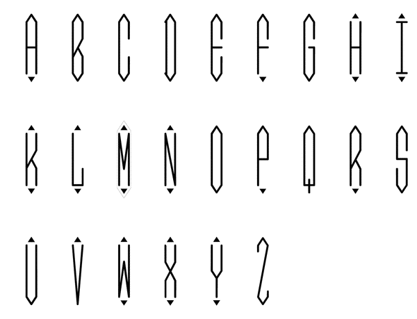 Diamond Monogram Stencil (3 letters)