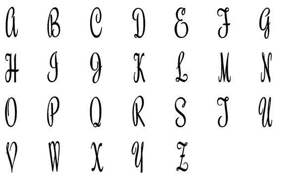 Script Monogram Stencil (2 letters)