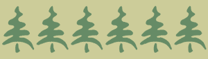 Christmas tree stencil border