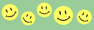 Happy face stencil border