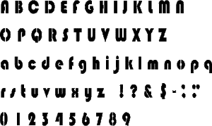 Bauhaus Alphabet Stencil