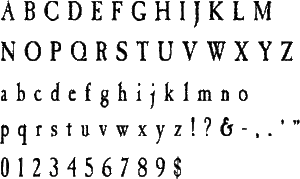 Caslon Antique Alphabet Stencil