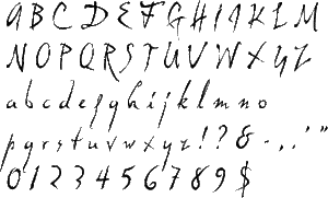 Dali Alphabet Stencil