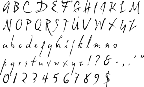 Dali Alphabet Stencil