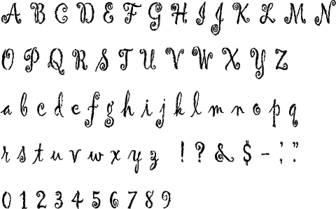 Gigi Alphabet Stencil