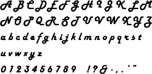 Harlow Solid Italic Alphabet Stencil