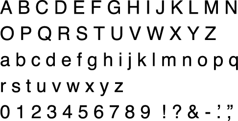 Helvetica Alphabet Stencil