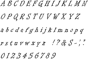 Informal Roman Alphabet Stencil