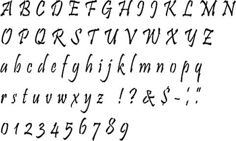 Pristina Alphabet Stencil