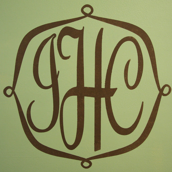 Script Monogram Stencil (3 letters)