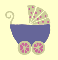 Baby stroller stencil