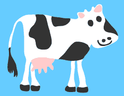 Happy cow stencil