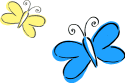 Two butterflies set stencil
