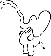 Elephant stencil B