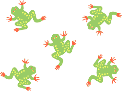 Frogs stencil