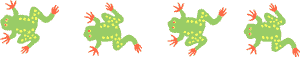Frog border stencil