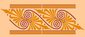 Art Nouveau border stencil