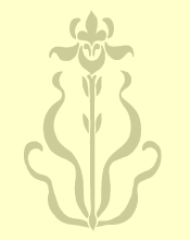 Art Nouveau flower stencil B