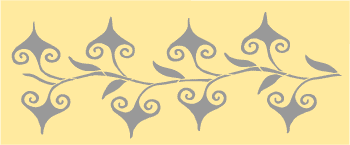 Flower border stencil