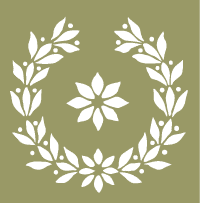 French wreath ornament stencil