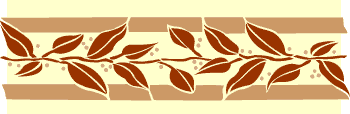 Rustic leaf border stencil A