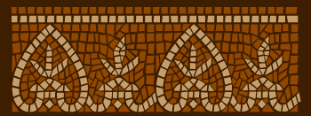 Mosaic palmetto border stencil