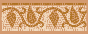 Mosaic leaf border stencil