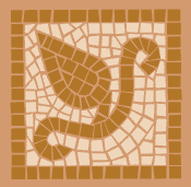 Mosaic leaf corner stencil
