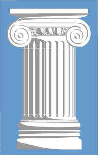 Single piece Ionic column stencil. – Stencil Planet