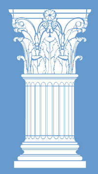 Single piece Corinthian column stencil in a unique and original design ...