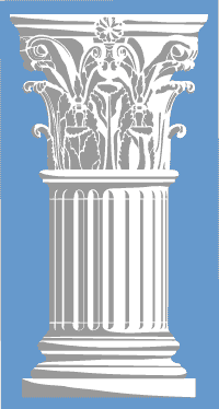 Corinthian column stencil 2 overlays