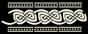 Medieval celtic border stencil F