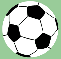 Soccer ball stencil