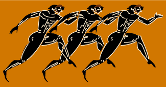 Egyptian running men stencil (9.5 x 20")
