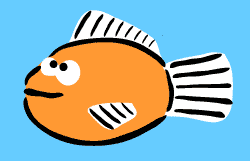 Fun fish stencil B