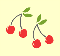 Cherries stencil